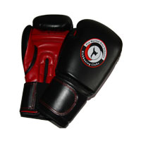 PMAS PU BOXING GLOVES BLACK & RED